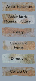 Handmade pottery and pottery classes and workshops by Susan Gerr of Birch Mountain Pottery
